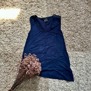 Armani Exchange Shift Dress Womens XS Navy / Blue Sleeveless Short Zipper